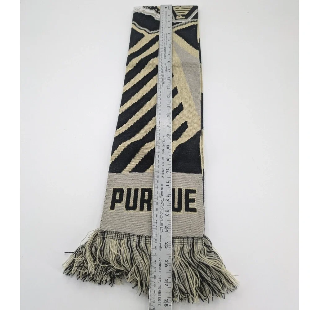 NCAA Purdue University Boilermakers Knit Scarf‎ Fringe Winter Football